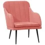 Sillón de terciopelo rosa 63x76x80 cm de , Sillones - Ref: Foro24-351457, Precio: 97,71 €, Descuento: %