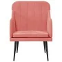Sillón de terciopelo rosa 63x76x80 cm de , Sillones - Ref: Foro24-351457, Precio: 97,71 €, Descuento: %