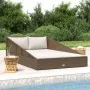 Tumbona cama de jardín ratán sintético marrón 110x200 cm by , Outdoor beds - Ref: Foro24-42666, Price: 294,72 €, Discount: %