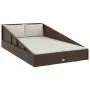 Tumbona cama de jardín ratán sintético marrón 110x200 cm by , Outdoor beds - Ref: Foro24-42666, Price: 294,72 €, Discount: %