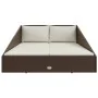 Tumbona cama de jardín ratán sintético marrón 110x200 cm by , Outdoor beds - Ref: Foro24-42666, Price: 294,72 €, Discount: %