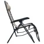 Tumbona plegable de terraza textileno crema de , Tumbonas - Ref: Foro24-47900, Precio: 98,80 €, Descuento: %
