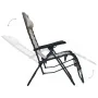 Tumbona plegable de terraza textileno crema de , Tumbonas - Ref: Foro24-47900, Precio: 98,80 €, Descuento: %