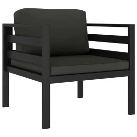 Sofá individual con cojines aluminio antracita von , Modulare Sofas für den Außenbereich - Ref: Foro24-49241, Preis: 211,30 €...