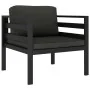 Sofá individual con cojines aluminio antracita von , Modulare Sofas für den Außenbereich - Ref: Foro24-49241, Preis: 211,30 €...