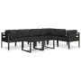 Sofá individual con cojines aluminio antracita von , Modulare Sofas für den Außenbereich - Ref: Foro24-49241, Preis: 211,30 €...