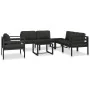 Sofá individual con cojines aluminio antracita von , Modulare Sofas für den Außenbereich - Ref: Foro24-49241, Preis: 211,30 €...