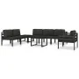 Sofá individual con cojines aluminio antracita von , Modulare Sofas für den Außenbereich - Ref: Foro24-49241, Preis: 211,30 €...