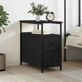 Mesita de noche madera de ingeniería negro 30x60x60 cm by , Nightstands - Ref: Foro24-826063, Price: 72,68 €, Discount: %