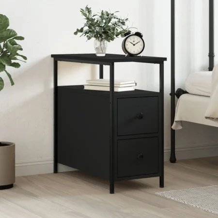 Mesita de noche madera de ingeniería negro 30x60x60 cm de , Mesitas de noche - Ref: Foro24-826063, Precio: 63,66 €, Descuento: %