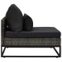 Set de sofás de jardín con cojines 4 pzas ratán sintético gris by , Outdoor sofas - Ref: Foro24-49530, Price: 648,39 €, Disco...