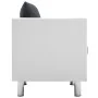 Sofá de 3 plazas de cuero sintético blanco y gris oscuro by , Sofas - Ref: Foro24-247175, Price: 377,52 €, Discount: %