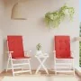 Cojín silla de jardín respaldo alto 2 uds tela rojo 120x50x3 cm de , Cojines para sillas y sofás - Ref: Foro24-43187, Precio:...