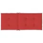 Cojín silla de jardín respaldo alto 2 uds tela rojo 120x50x3 cm de , Cojines para sillas y sofás - Ref: Foro24-43187, Precio:...