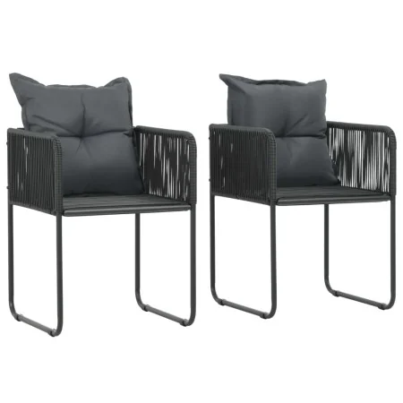 Sillas de jardín con cojines 2 unidades ratán sintético negro von , Gartenstühle - Ref: Foro24-44438, Preis: 137,08 €, Rabatt: %