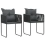 Sillas de jardín con cojines 2 unidades ratán sintético negro von , Gartenstühle - Ref: Foro24-44438, Preis: 137,08 €, Rabatt: %