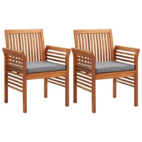 Sillas de comedor jardín 2 uds con cojines madera maciza acacia von , Gartenstühle - Ref: Foro24-45970, Preis: 214,96 €, Raba...