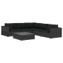 Set muebles de jardín 6 piezas y cojines ratán sintético negro von , Gartensets - Ref: Foro24-46772, Preis: 604,92 €, Rabatt: %