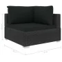 Set muebles de jardín 6 piezas y cojines ratán sintético negro von , Gartensets - Ref: Foro24-46772, Preis: 604,92 €, Rabatt: %