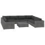 Set de muebles de jardín 9 pzas y cojines ratán sintético gris de , Conjuntos de jardín - Ref: Foro24-46787, Precio: 846,76 €...