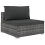 Set de muebles de jardín 9 pzas y cojines ratán sintético gris de , Conjuntos de jardín - Ref: Foro24-46787, Precio: 846,76 €...