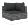 Set de muebles de jardín 9 pzas y cojines ratán sintético gris de , Conjuntos de jardín - Ref: Foro24-46787, Precio: 846,76 €...