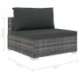 Set de muebles de jardín 9 pzas y cojines ratán sintético gris de , Conjuntos de jardín - Ref: Foro24-46787, Precio: 846,76 €...