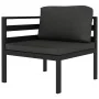 Set muebles de jardín 8 pzas y cojines aluminio gris antracita by , Garden sets - Ref: Foro24-49234, Price: 1,00 €, Discount: %
