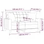 Sofá de 2 plazas con cojines cuero sintético color crema 120 cm von , Sofas - Ref: Foro24-3200799, Preis: 216,48 €, Rabatt: %