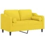 Sofá de 2 plazas con cojines tela amarillo claro 120 cm von , Sofas - Ref: Foro24-3200842, Preis: 215,30 €, Rabatt: %