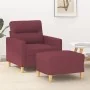 Sillón con taburete tela rojo tinto 60 cm by , Sofas - Ref: Foro24-3201071, Price: 180,98 €, Discount: %