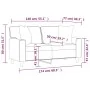 Sofá de 2 plazas con cojines cuero sintético gris 140 cm von , Sofas - Ref: Foro24-3200868, Preis: 301,68 €, Rabatt: %