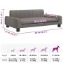 Cama para perros de tela gris taupe 90x53x30 cm de , Camas para perros - Ref: Foro24-171850, Precio: 84,53 €, Descuento: %