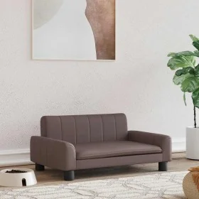 Cama para perros de cuero sintético marrón 70x45x30 cm by , Beds for dogs - Ref: Foro24-171865, Price: 69,83 €, Discount: %