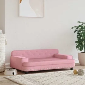 Cama para perros de terciopelo rosa 90x53x30 cm by , Beds for dogs - Ref: Foro24-171871, Price: 89,52 €, Discount: %