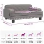 Cama para perros de cuero sintético gris 70x45x30 cm von , Betten für Hunde - Ref: Foro24-171892, Preis: 84,07 €, Rabatt: %