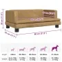 Cama para perros de terciopelo marrón 80x45x30 cm by , Beds for dogs - Ref: Foro24-171899, Price: 68,06 €, Discount: %