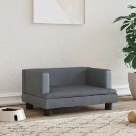 Cama para perros de terciopelo gris oscuro 60x40x30 cm by , Beds for dogs - Ref: Foro24-171908, Price: 66,08 €, Discount: %