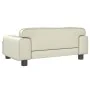 Cama para perros de cuero sintético crema 70x45x30 cm de , Camas para perros - Ref: Foro24-171890, Precio: 89,90 €, Descuento: %