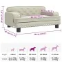 Cama para perros de cuero sintético crema 70x45x30 cm de , Camas para perros - Ref: Foro24-171890, Precio: 89,90 €, Descuento: %