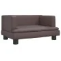 Cama para perros de cuero sintético marrón 60x40x30 cm de , Camas para perros - Ref: Foro24-171915, Precio: 69,14 €, Descuent...