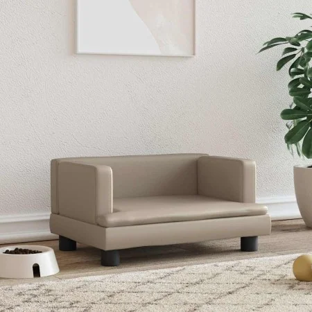 Cama para perros de cuero sintético color capuchino 60x40x30 cm by , Beds for dogs - Ref: Foro24-171917, Price: 68,50 €, Disc...