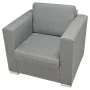 Conjunto de sofás 3 unidades tela gris claro von , Sofas - Ref: Foro24-274213, Preis: 938,37 €, Rabatt: %