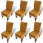 Sillas de comedor 6 unidades ratán marrón natural von , Essstühle - Ref: Foro24-274205, Preis: 570,61 €, Rabatt: %