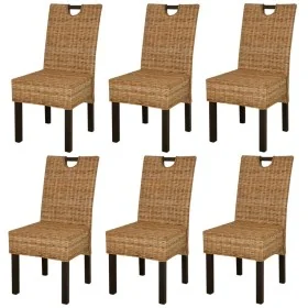 Sillas de comedor 6 unidades ratán kubu madera de mango von , Essstühle - Ref: Foro24-274361, Preis: 571,59 €, Rabatt: %