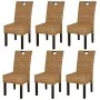 Sillas de comedor 6 unidades ratán kubu madera de mango von , Essstühle - Ref: Foro24-274361, Preis: 571,59 €, Rabatt: %