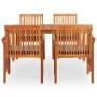 Set comedor de jardín 5 pzas y cojines madera maciza de acacia by , Garden sets - Ref: Foro24-278903, Price: 617,98 €, Discou...