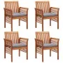 Set comedor de jardín 5 pzas y cojines madera maciza de acacia by , Garden sets - Ref: Foro24-278903, Price: 617,98 €, Discou...