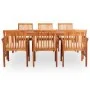 Set comedor de jardín 7 pzas y cojines madera maciza de acacia by , Garden sets - Ref: Foro24-278899, Price: 1,00 €, Discount: %