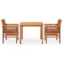 Set comedor de jardín 3 pzas y cojines madera maciza de acacia von , Gartensets - Ref: Foro24-278901, Preis: 363,21 €, Rabatt: %